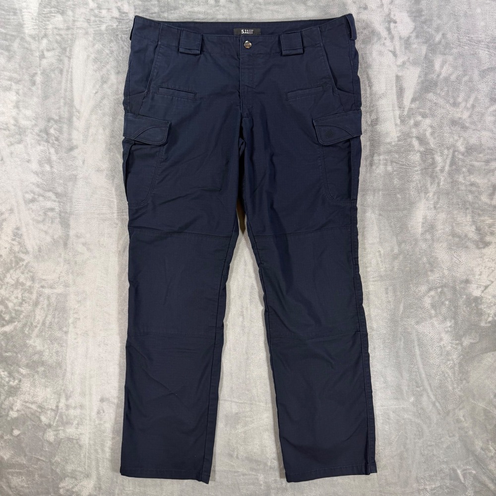 5.11 Tactical Cargo Pants Women's 18 Long Navy Blue Ripstop Workwear